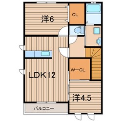 相馬駅 徒歩19分 2階の物件間取画像